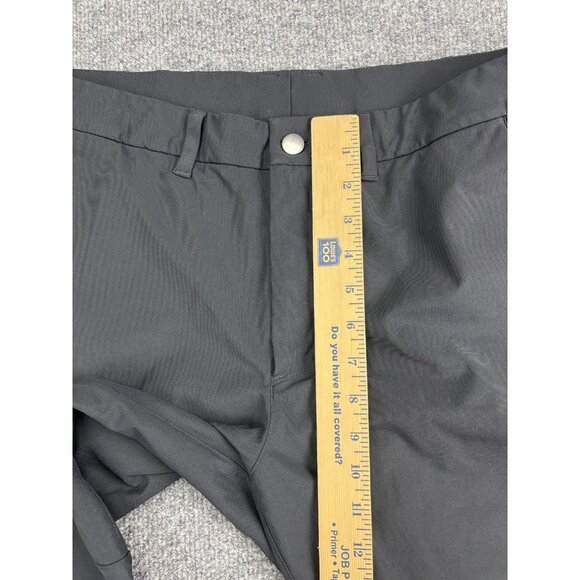 Crazy Yoga Performance Pants Mens 34W Charcoal Gray Stretch Zipper Pocket Chino - Picture 4 of 7